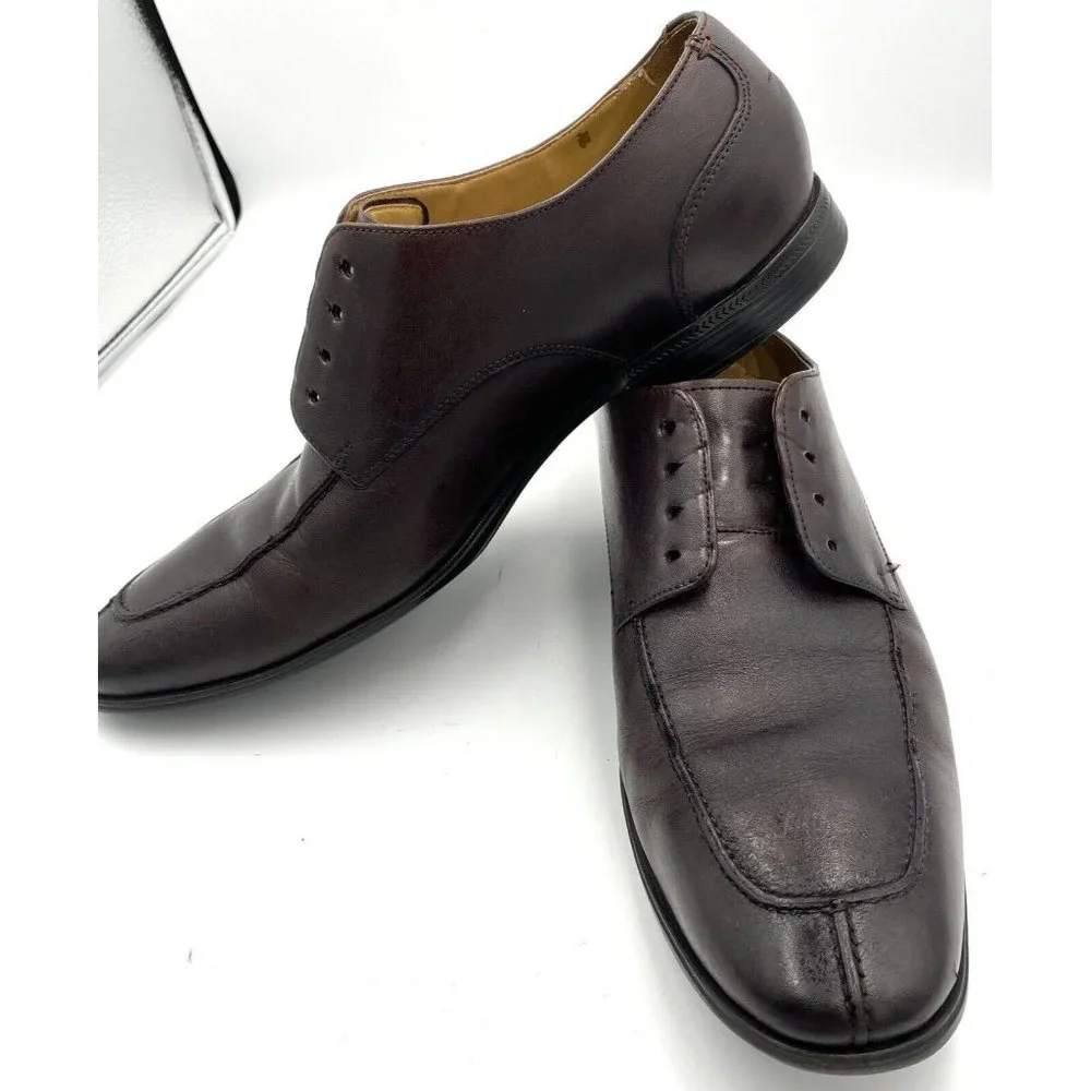 Cole Haan Men’s Adams Split Toe Dark Brown‎ Oxford Shoe Size 10 M No Laces